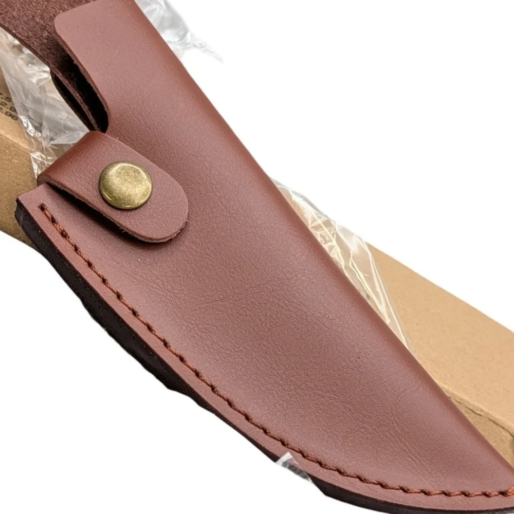 Huusk Knife Sheath for Matsato Kitchen Knife Brown Leather 8.75x3 leather case